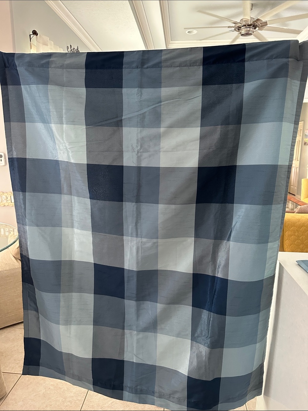 Allen+Roth Multi Blue Colored Plaid Curtains/Drapes Set
